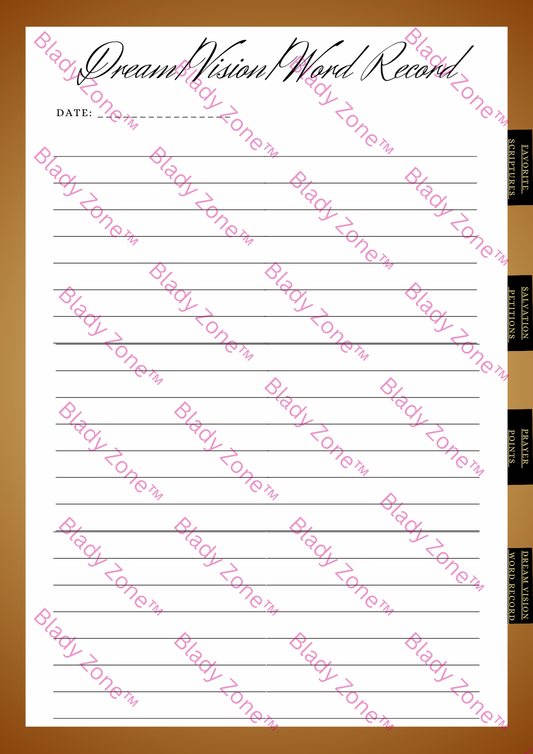 Dreamers Prayer Journal