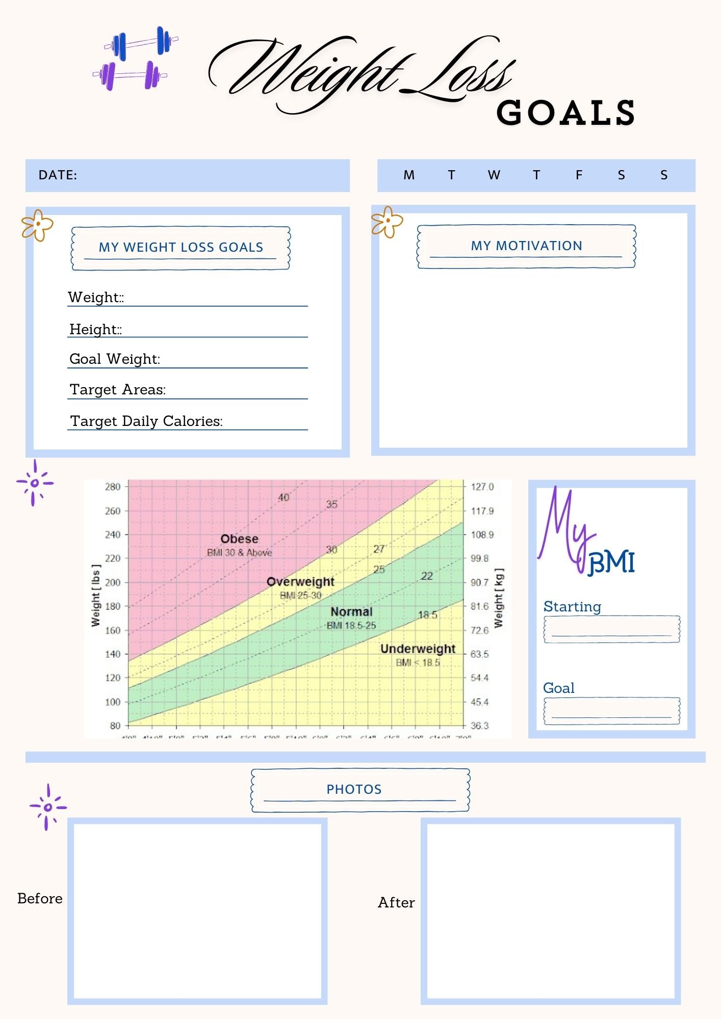 Comprehensive Weight Loss Planner