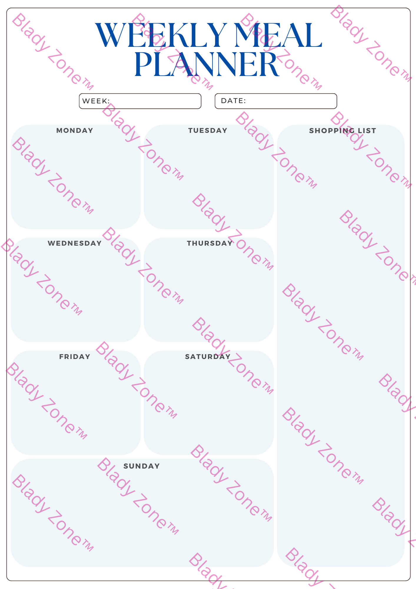 Comprehensive Weight Loss Planner
