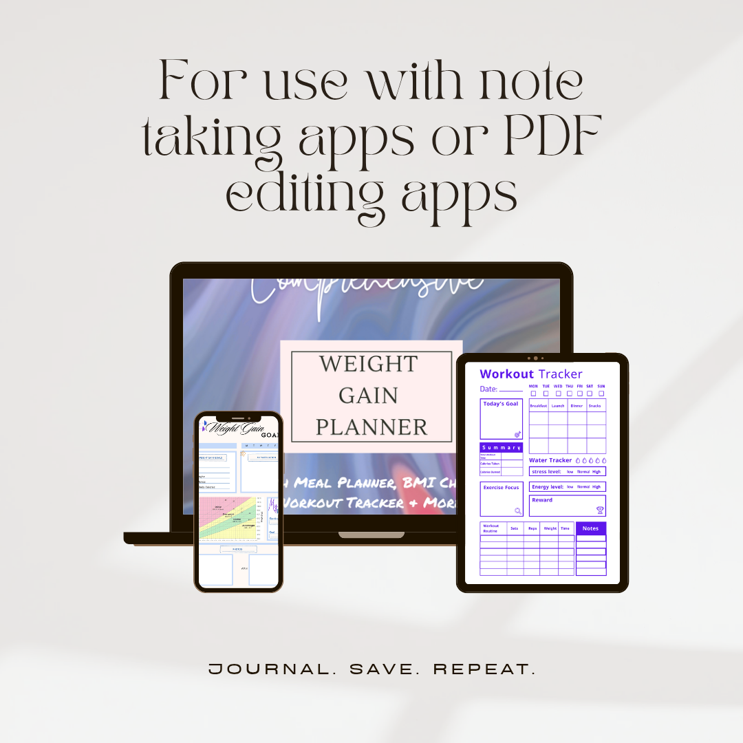 Comprehensive Weight Gain Planner by Blady Zone